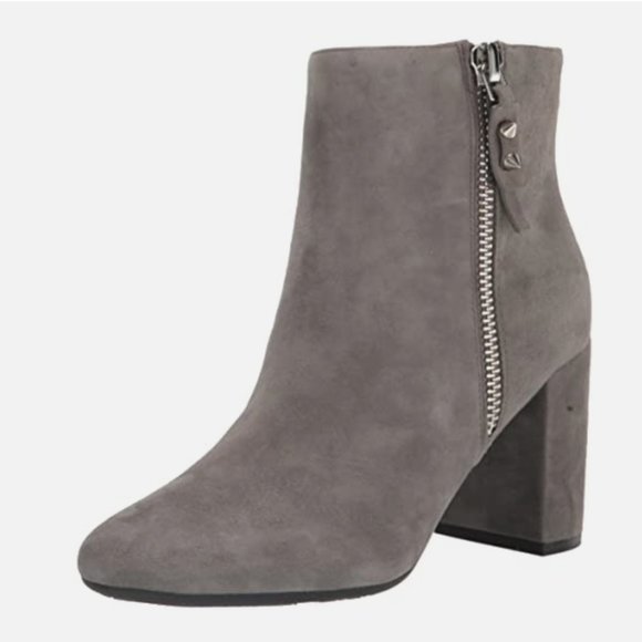 NEW NINE WEST ZIPPER BOOT SUEDE GREY - Picture 1 of 6